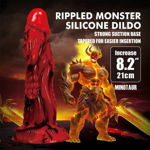 POWER MONSTERS MINOTAUR model fantasy z przyssawką 21 cm czerwono-czarny