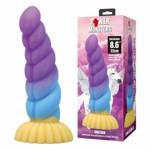 POWER MONSTERS Unicorn Tricolor silikonowy model fantasy 22 cm O5 cm