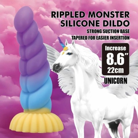POWER MONSTERS Unicorn Tricolor silikonowy model fantasy 22 cm O5 cm